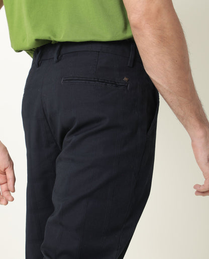 STRUCTURE CHECK TROUSERS